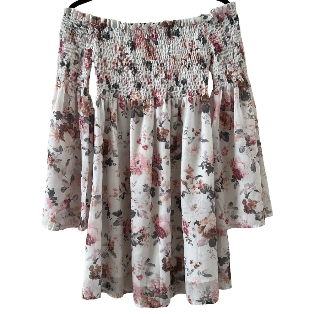Off Shoulder Floral Dress